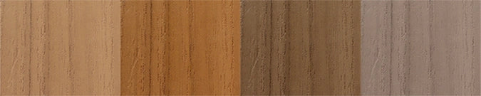 Menelamé Pflegehinweise – Material- und Farbmuster-Vorschau der Outdoor-Stoffe für Teakholz-Designmöbel.